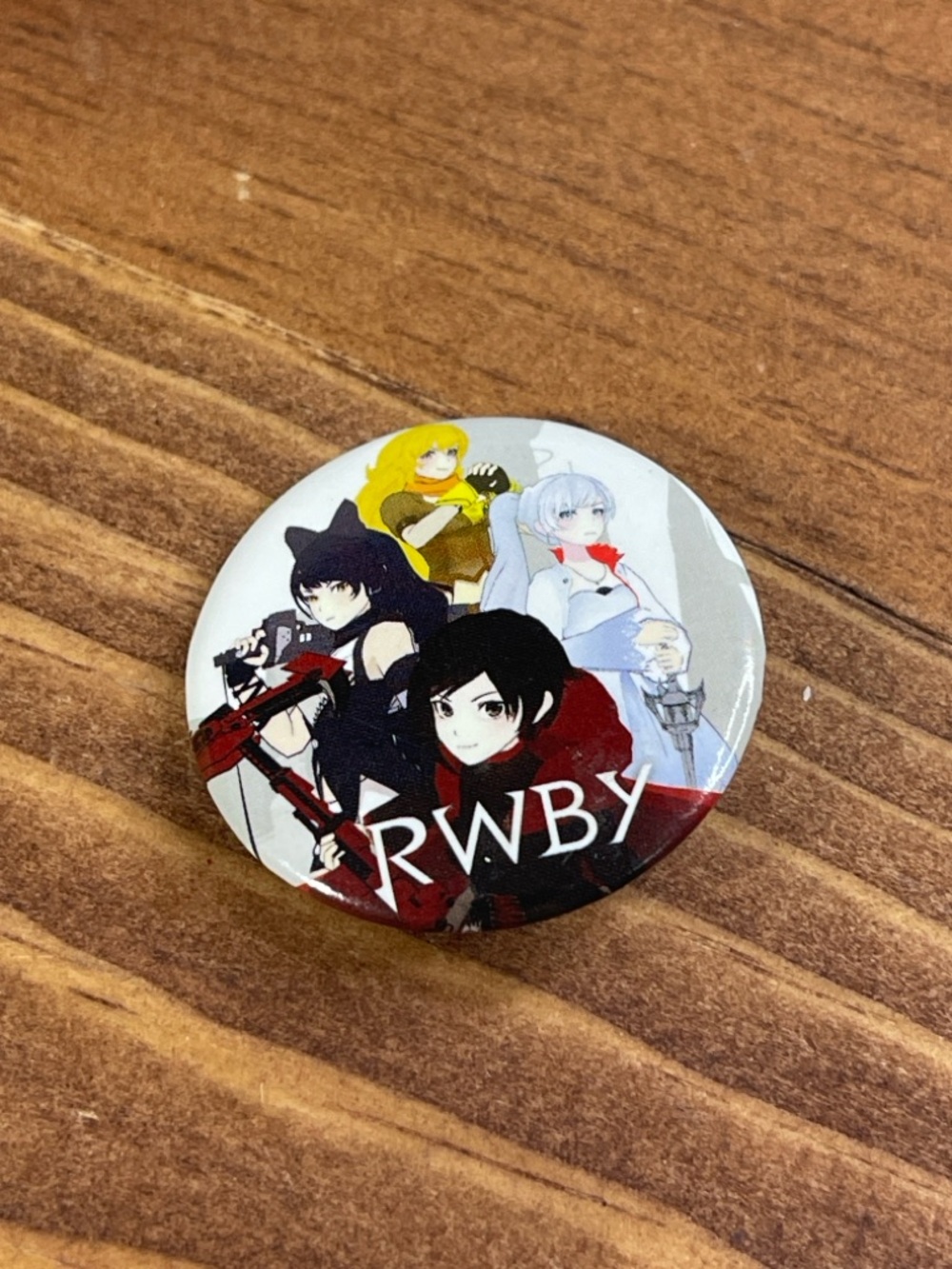 RWBY Anime Button Pin Rooster Teeth Ruby Weiss Blake Yang Badge